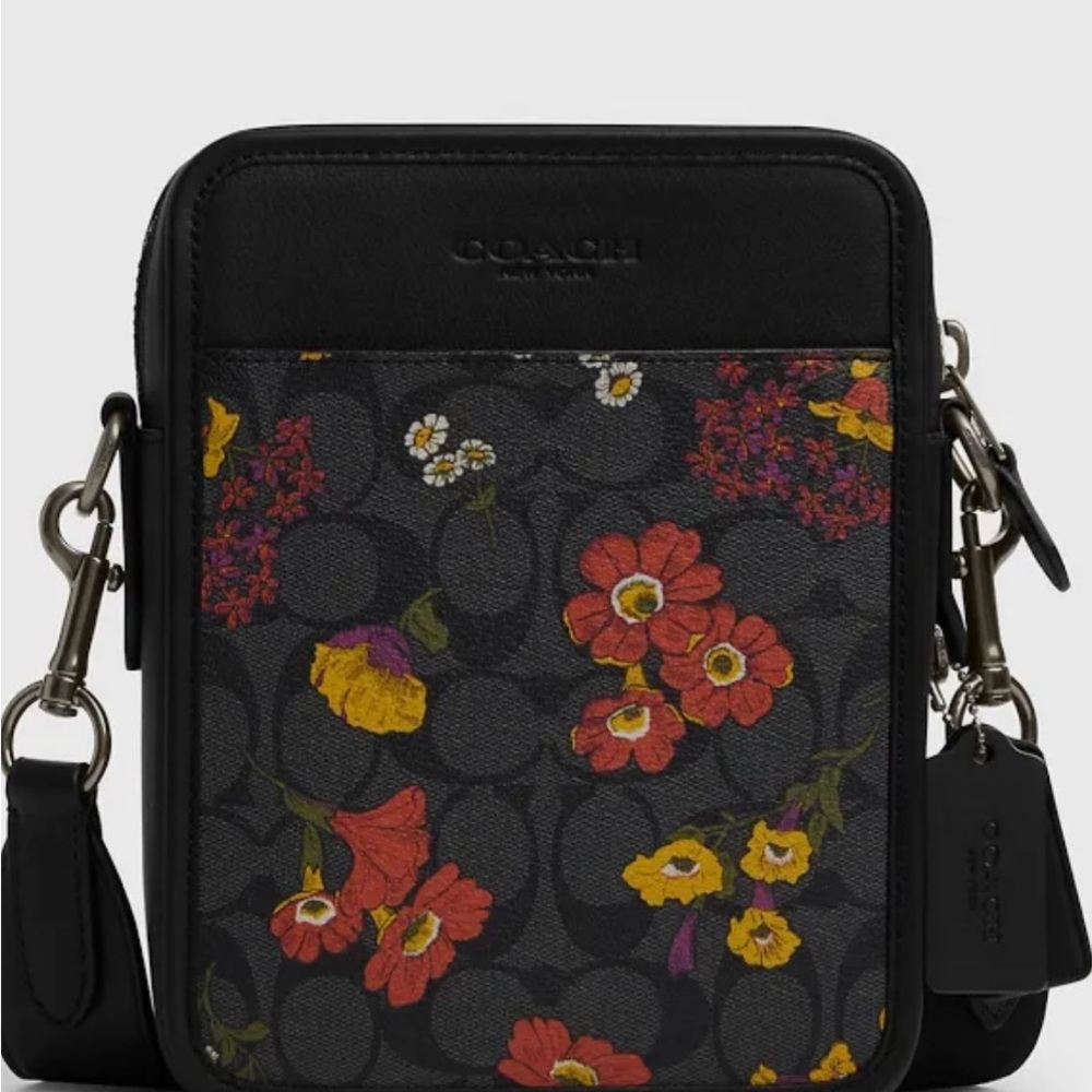 NWOT Men's Sullivan Crossbody In Signature Canvas With Floral Print